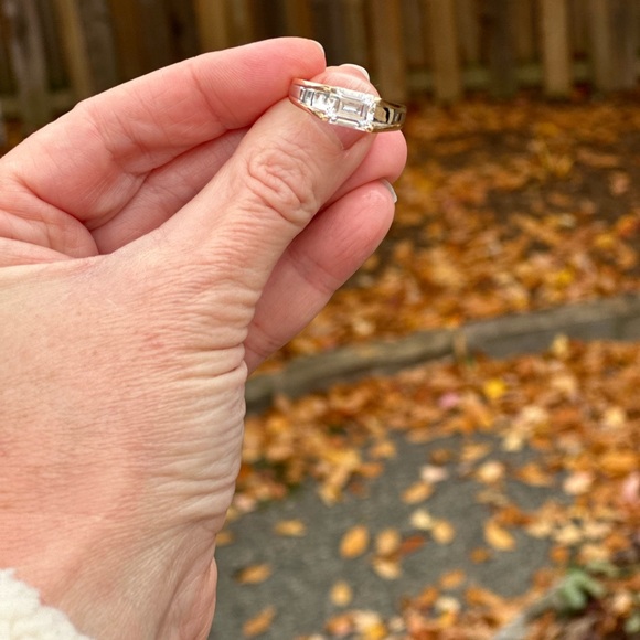 Diamonique Wedding Ring - Picture 3 of 7
